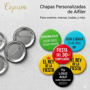 Chapas Personalizadas de Alfiler o Imán | Coprim
